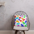 Paint Splats Pillow – Washable Cover 18x18 - Dipaliz
