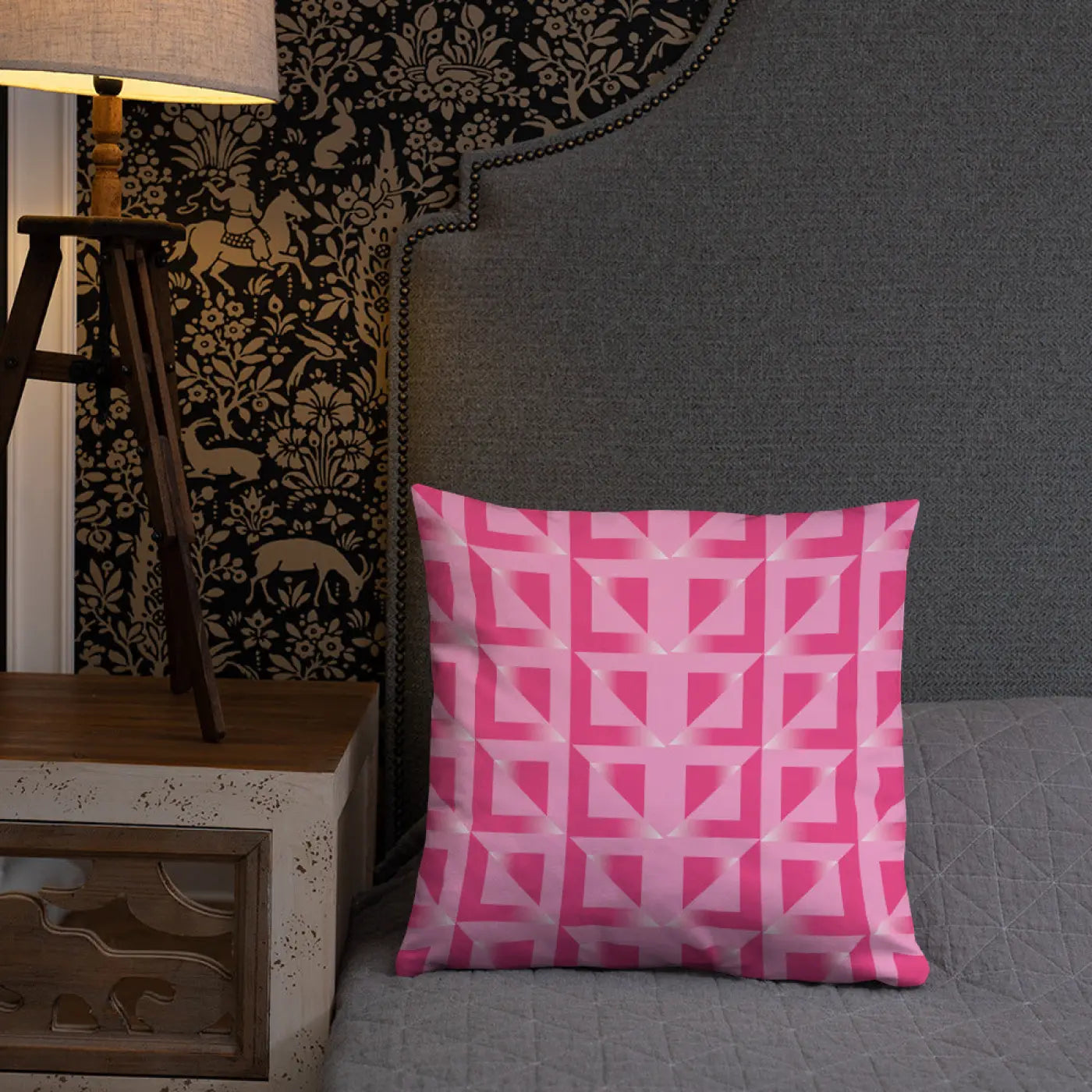 Pink Triangle Pillow – Premium Quality Insert - Dipaliz