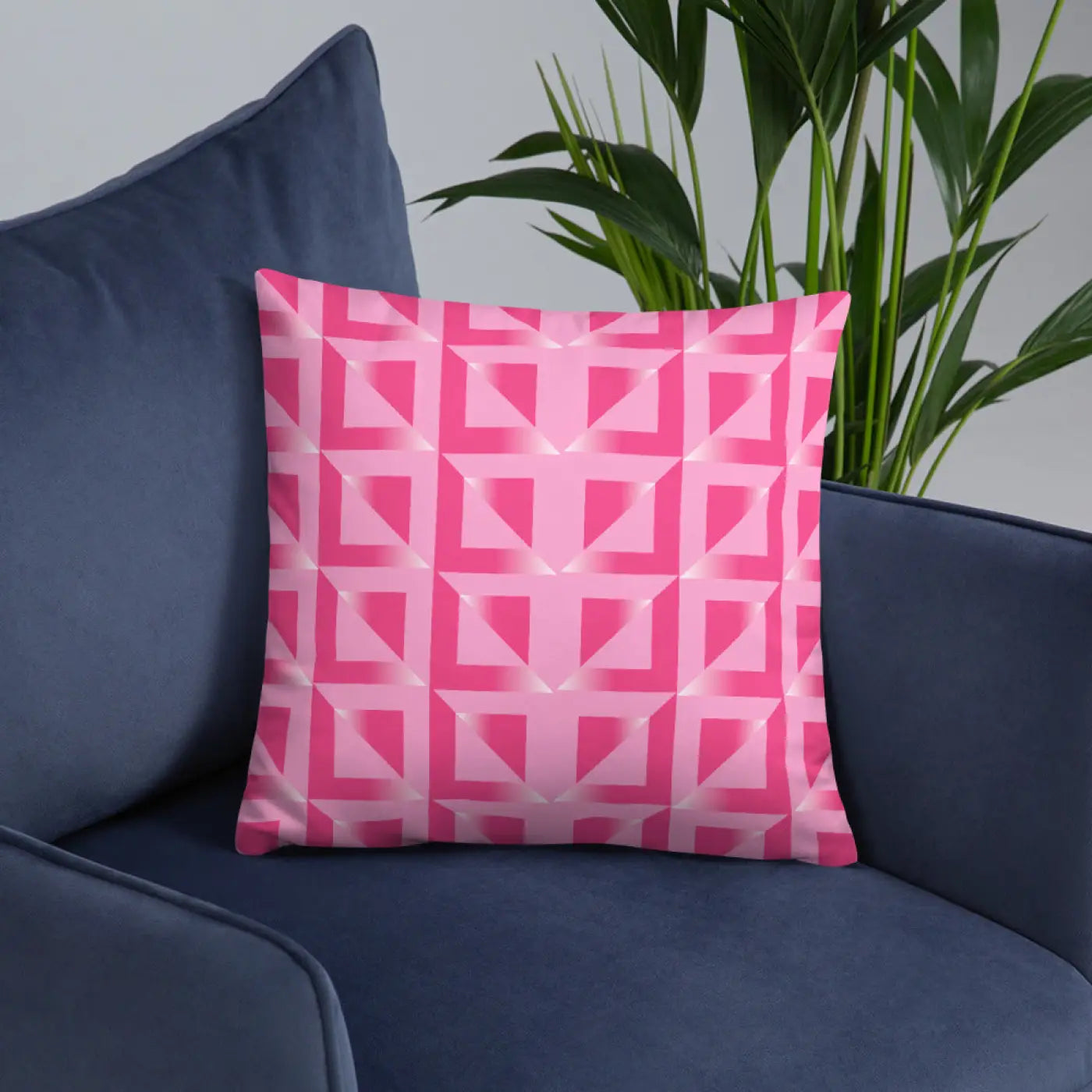 Pink Triangle Pillow – Premium Quality Insert - Dipaliz
