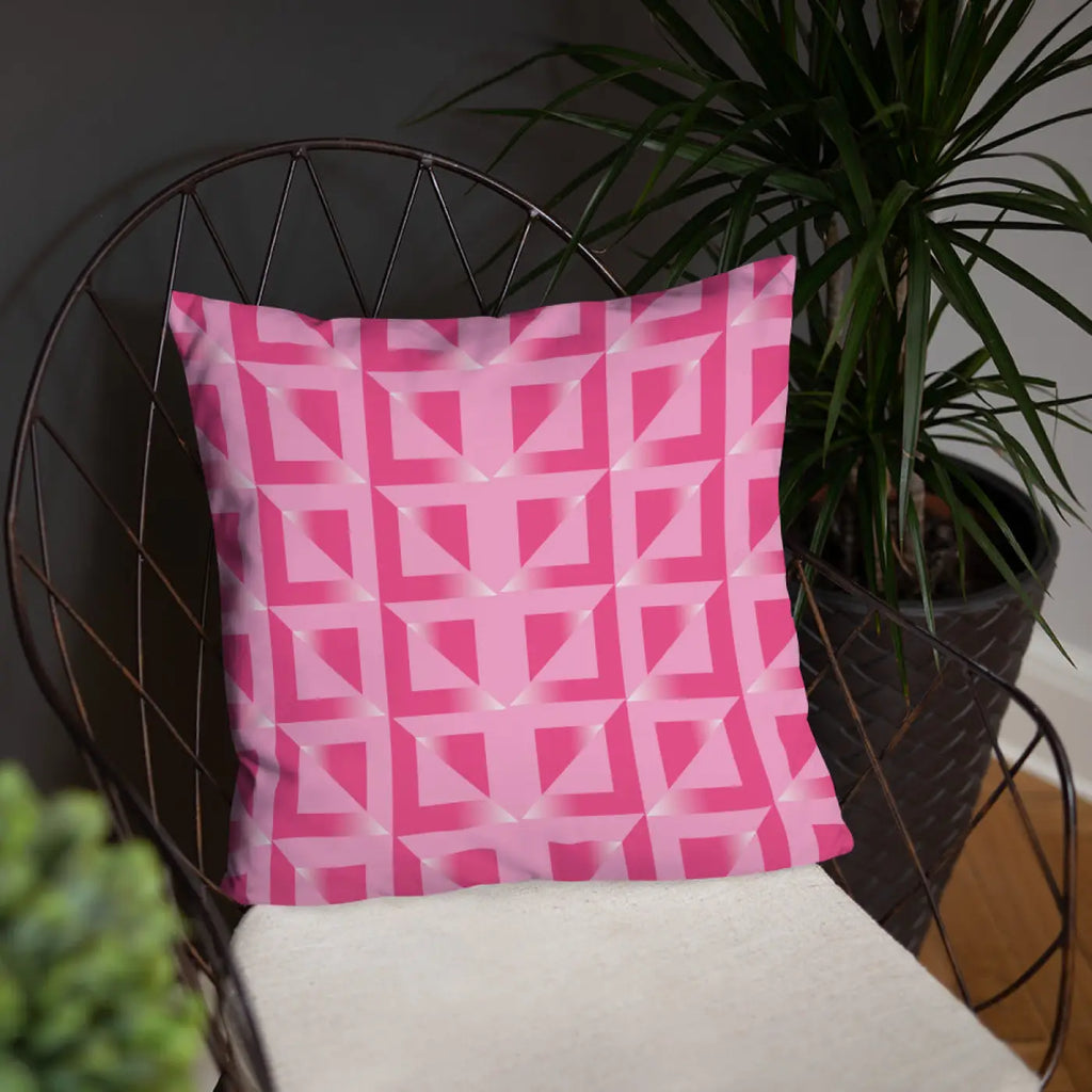 Pink Triangle Pillow – Premium Quality Insert - Dipaliz