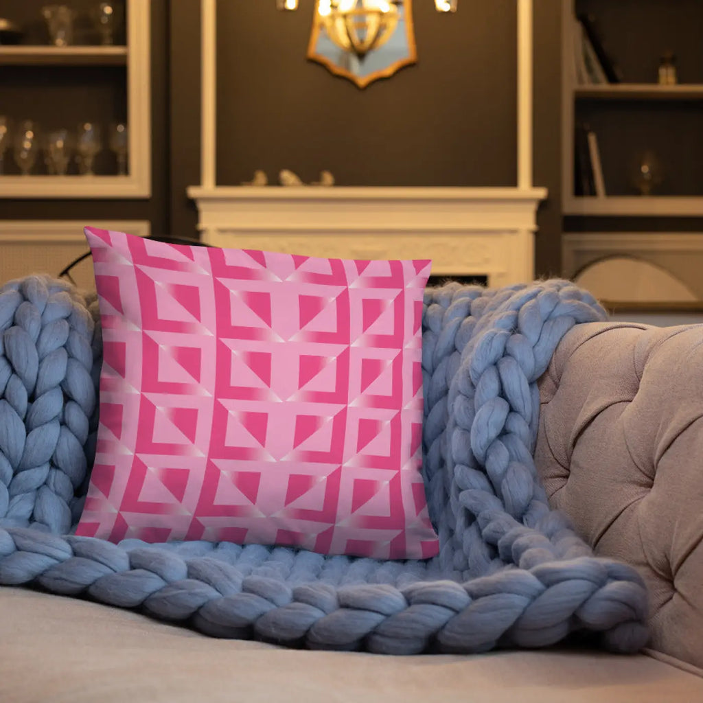 Pink Triangle Pillow – Premium Quality Insert - Dipaliz