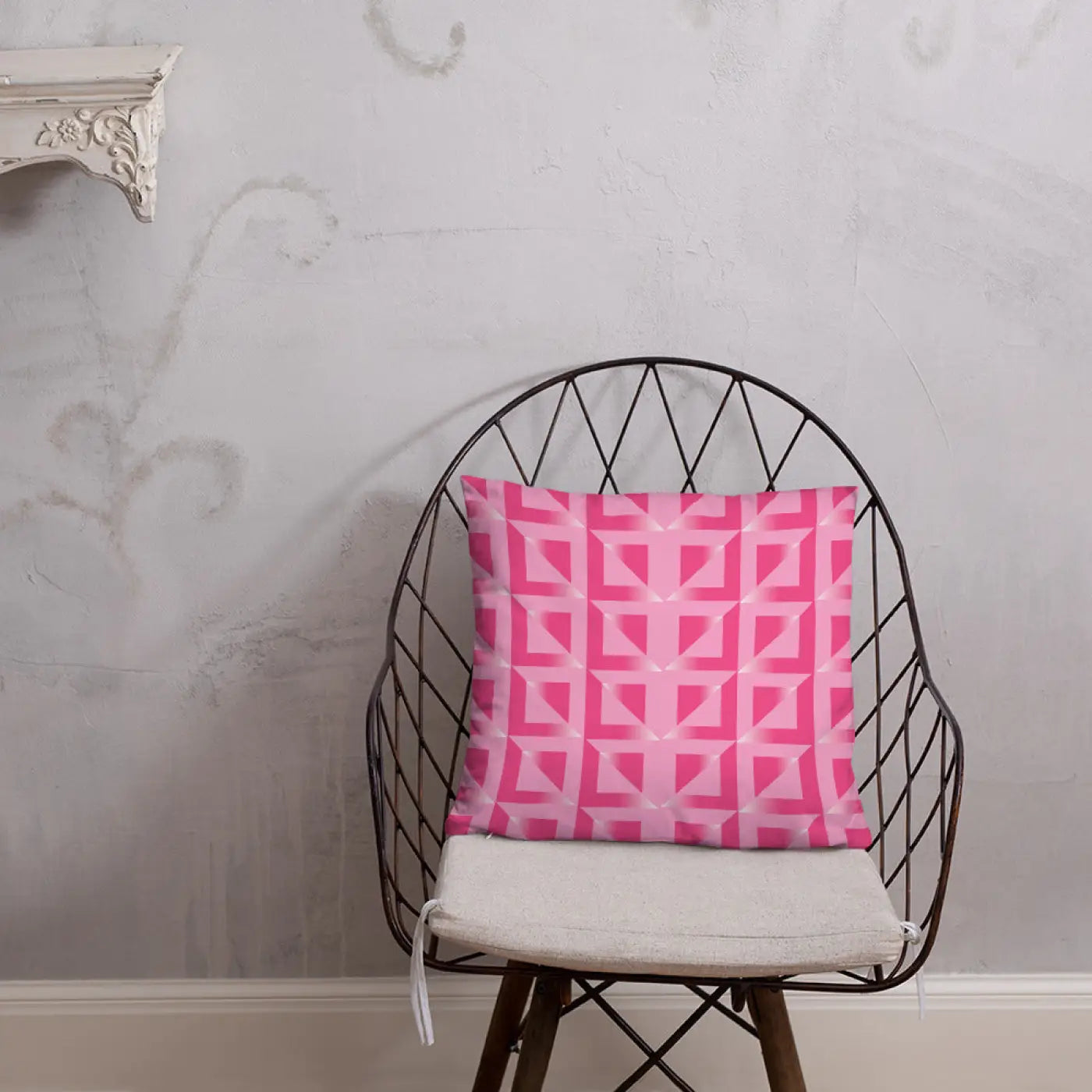 Pink Triangle Pillow – Premium Quality Insert - Dipaliz