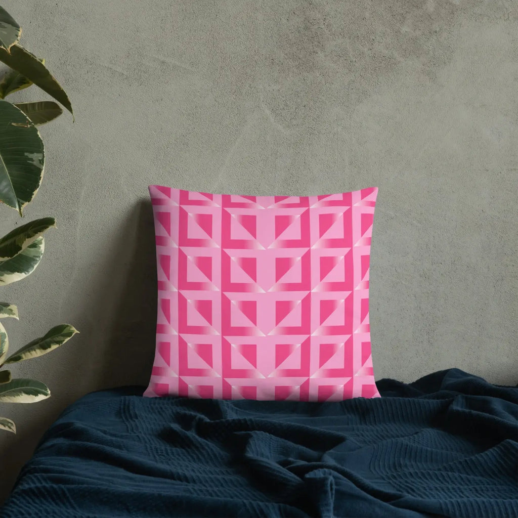 Pink Triangle Pillow – Premium Quality Insert - Dipaliz