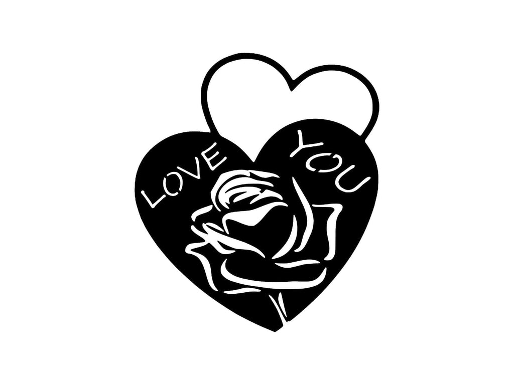 Rose Heart I Love You Valentine - Metal Sign