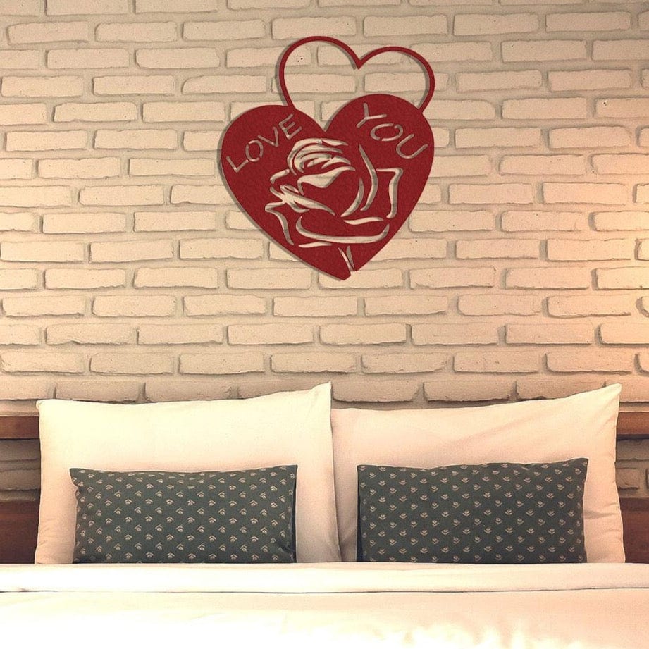 Rose Heart I Love You Valentine - Metal Sign