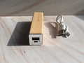 Square Tube Maple Power Bank – Compact 2200mAh Charger