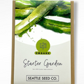 Seattle Seed Co. starter garden package with green beans illustration on a white background