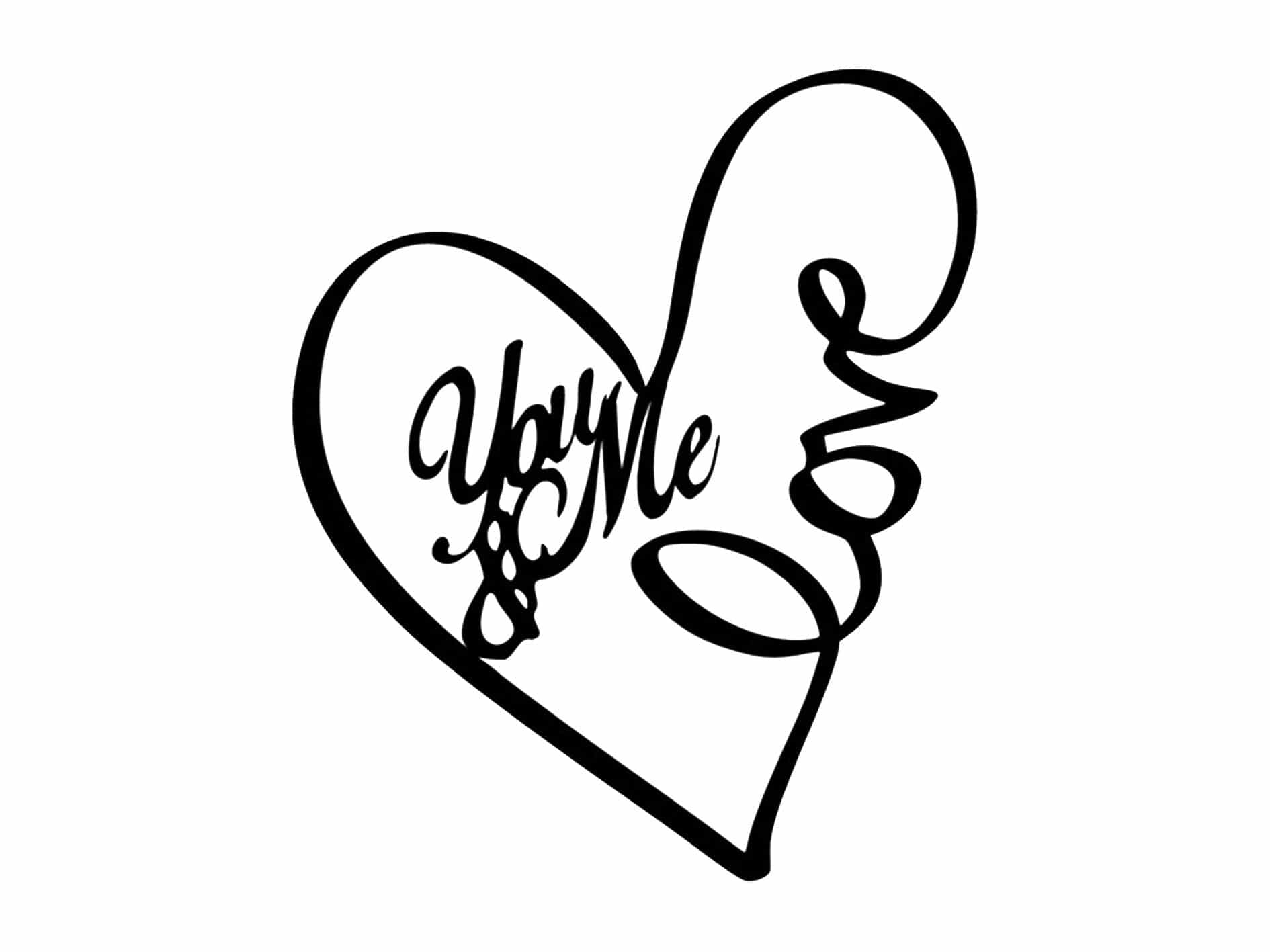 You and Me Love - Metal Sign